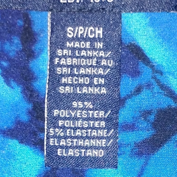 Chaps By Ralph Lauren Floral Crossover Surplice Dress-Blue  Moc Wrap Jersey - Picture 7 of 16